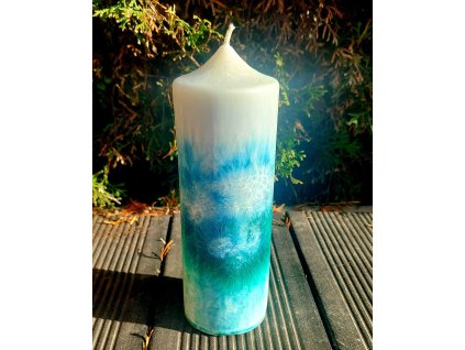 Ručně vyrobená svíčka Harmonie z palmového vosku pro rovnováhu a duchovní záměr