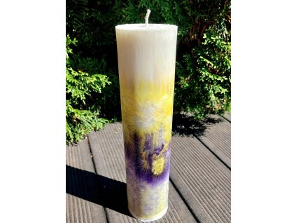 Svíčka Vděčnost z palmového vosku pro meditaci a napojení na hojnost