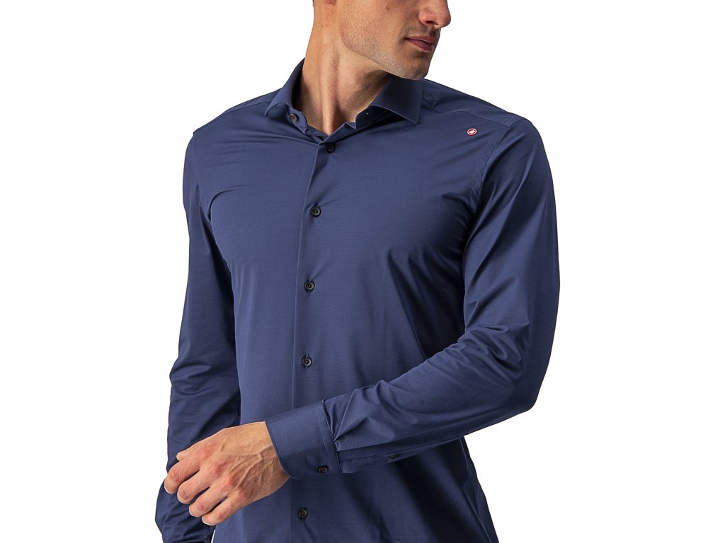 Castelli Vg Indigo Shirt  Elegantná košela Slim strih a strečový materiál