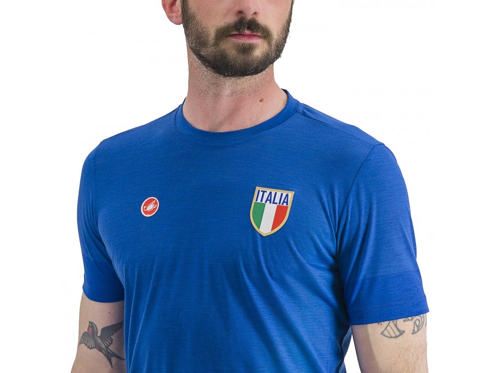 Castelli Italia Merino Tee Pánske letné tričko vo farbách talianskeho tímu  | Castelli.sk