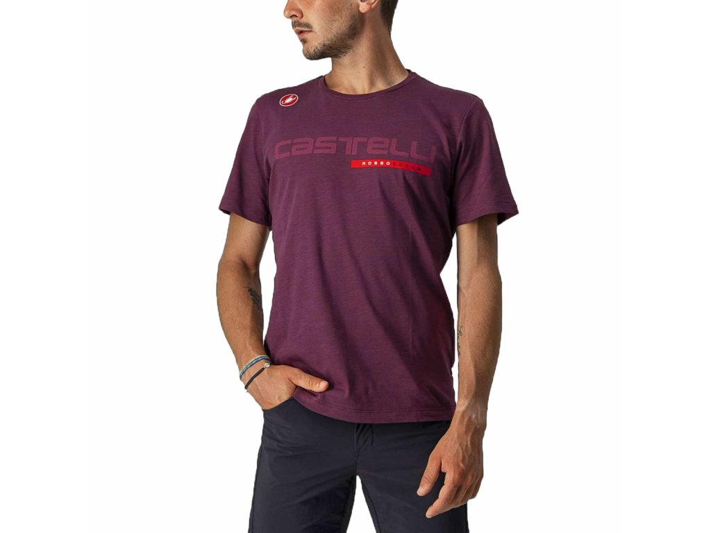 Castelli T-shirt S/S, Barbaresco red  Štýlové a ekologické tričko