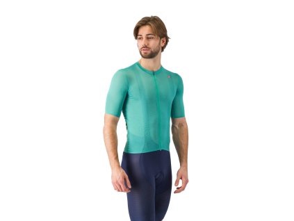 Castelli Superleggera A/C Jersey, Pool blue  Veľmi ľahký a priedušný cyklistický dres do horúcich dní