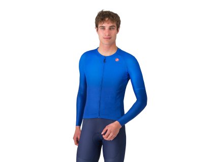 Castelli UPF LS Jersey, Azzuro Italia  Letný dres s dlhým rukávom poskytujúci ochranu pred slnkom