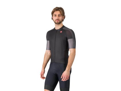 Castelli Entrata 6 Jersey, Light black/ Dark gray-Smoky gray  Dres v komfortnejšom strihu využívaný technológie z vyšších tried