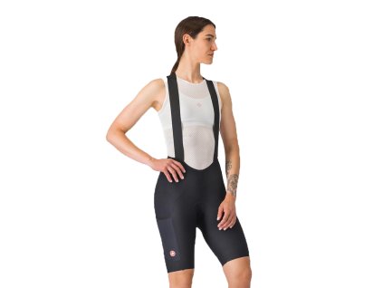 Castelli Unlimited Endurance W DT bibshort, Black  Dámske letné nohavice s trakmi pre celodenné výjazdy na rôznych povrchoch