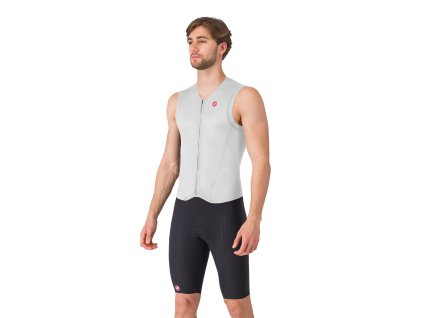 Castelli Free Sanremo 3 Suit SLV, White/ Black  Vylepšený model triatlonovej kombinézy bez rukávov