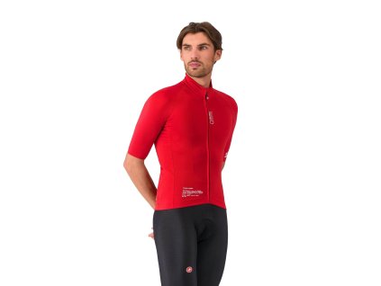 Castelli DO.DI.CI. SS Jacket, Rich red  Závodná bunda s krátkymi rukávmi pre intenzívnejšie  jarné/ jesenné jazdy