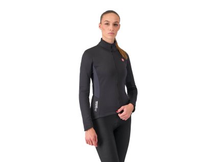 Castelli Entrata 2 W Jacket, Light black  Dámska cyklo bunda s vetru odolnými rukávmi