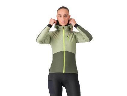 Castelli Fly Unlimited W Jacket, Green tea  Ľahká vetruodolná dámska bunda na bicykel aj mimo neho