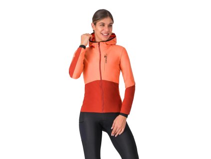 166125 castelli fly unlimited w jacket melon red ochre