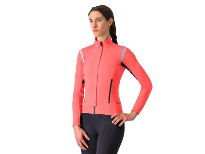 Castelli Perfetto RoS 2 W Jacket, Brilliant pink/ Silver reflex  Dámska bunda do daždivých a veterných podmienok