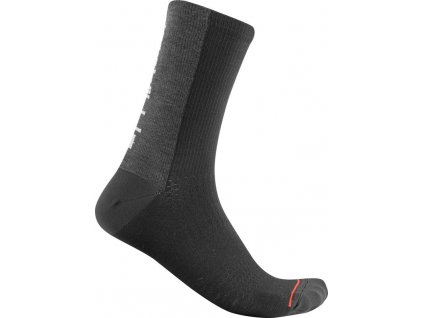 Castelli Bandito Wool 18, Black  Merino zimné cyklistické ponožky