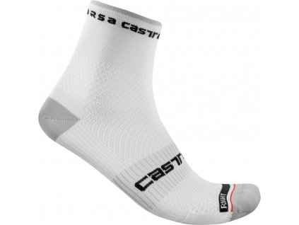 Castelli Rosso Corsa Pro 9, White  Výkonné, stredne vysoké, letné ponožky