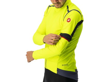 Castelli Perfetto RoS Convertible, Fluo yellow  Ľahká cyklo bunda s odnímateľným rukávom