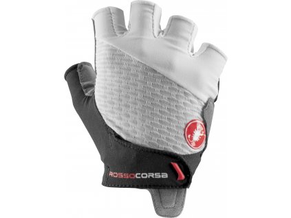 Castelli Rosso Corsa 2 W, White  Závodne ladené, letné cyklistické rukavice