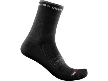 Castelli Rosso Corsa 11 W, Black  Výkonné, vyššie, letné ponožky