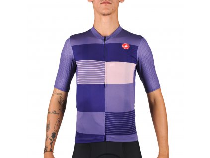 Castelli Competizione GD Fantino, Violet  Pohodlný, ľahký a vzdušný letný dres s vreckom na zips