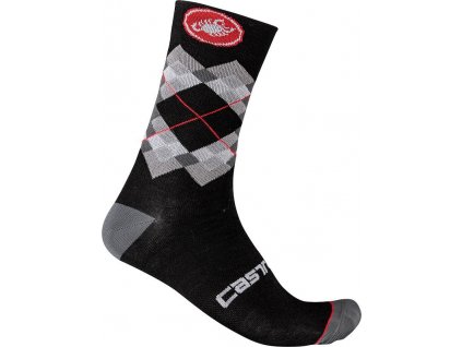 Castelli Rombo 18, Black  Zimné cyklistické ponožky s Merino vlnou