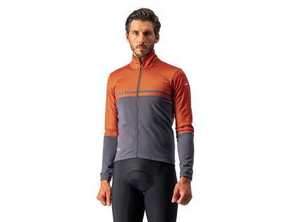 Castelli Finestre jacket, Silver/ Orange  Univerzálna bunda na bicykel najmä do prechodného obdobia