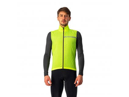 Castelli Squadra Stretch vest, Fluo yellow  Výborne zbaliteľná, univerzálna vestička