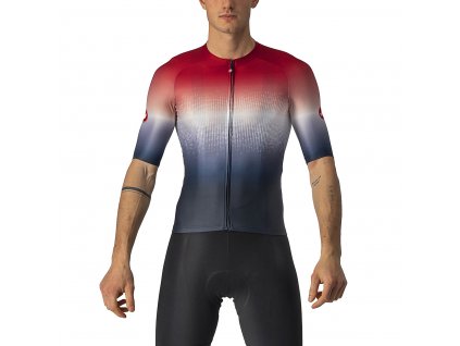 Castelli Aero Race 6.0 SS, Savile blue/ Pro red  Aerodynamika a závodné nasadenie, sedí tomuto dresu