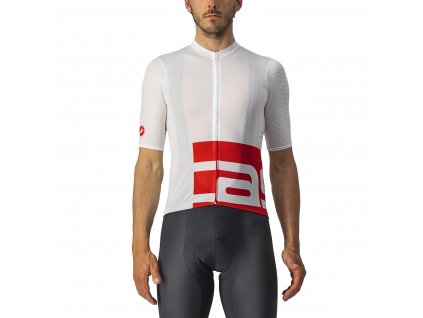 Castelli Downtown Limited SS, White/ Red  Excelentné funkčné vlastnosti v športovo pohodlnom strihu