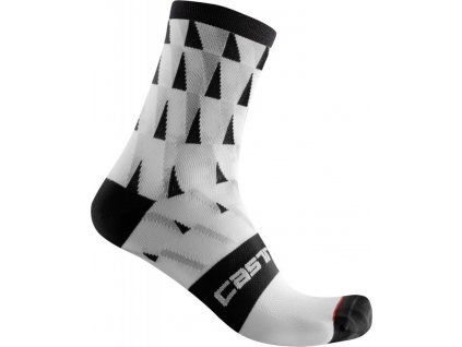 Castelli Pendio 12, White/ Dark grey  Letné cyklo ponožky