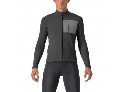 Castelli Unlimited Trail Jersey, Dark grey  Pánsky univerzálny zateplený dres s dlhým rukávom