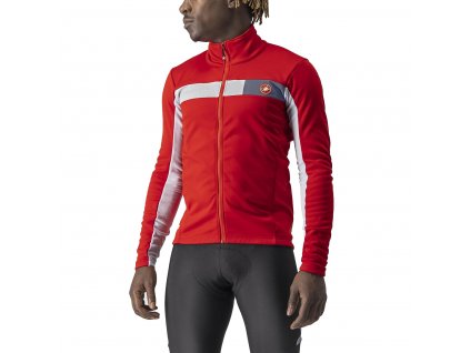 Castelli Mortirolo 6S Jacket, Pro red  Pánská čiastočne vodoodolná bunda voľnejšieho strihu