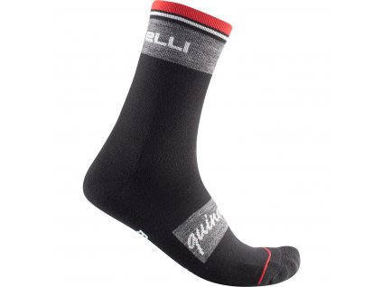 Castelli Quindici Soft Merino, Black  Zimné cyklistické ponožky s výškou 15cm