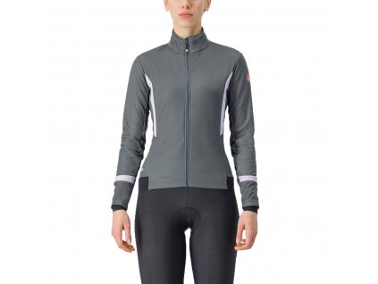 Castelli Dinamica 2 W Jacket, Urban gray/ Orchid petal  Dámska zimná bunda s ochranou voči vode a vetru