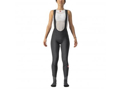 Castelli Velocissima W DT Bibtight, Black/ Reflex  Dámske dlhé zateplené nohavice s trakmi určené do suchých podmienok