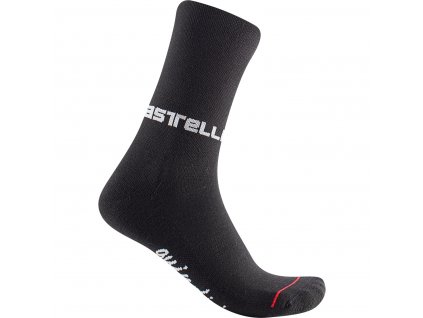 Castelli Quindici Soft Merino W, Black  Dámske zimné cyklistické ponožky s výškou 15cm