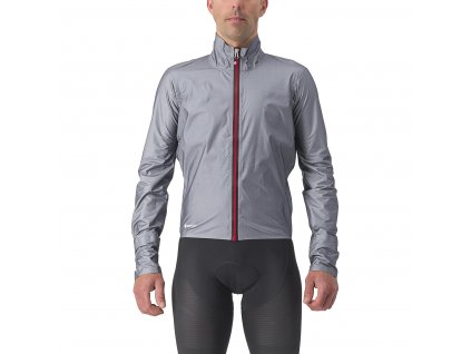 Castelli Tempesta Lite Jacket, Grey  Pánska extra ľahká zbaliteľná vodoodolná bunda