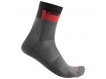 Castelli Blocco 15, Dark grey  Letné ponožky s iónmi striebra pre zníženie zápachu