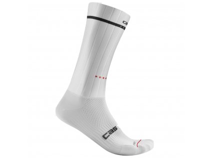 Castelli Fast Feet 2, White  Letné, vysoké aero ponožky