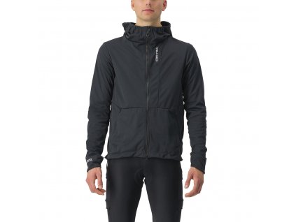 Castelli Trail Hoodie, Light black  Bunda na bicykel s kapucňou