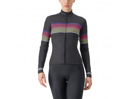 Castelli Ottanta LS W, Black  Dámsky, zateplený cyklo dres s dlhým rukávom