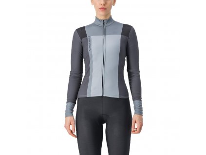 Castelli Unlimited Themtal LS W, Light black/ Gray  Dámsky cyklistický, zateplený dres s dlhým rukávom