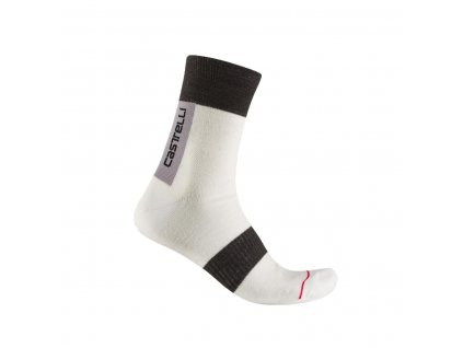 Castelli Velocissima Thermal, White  Dámske, zateplené cyklistické ponožky z merino vlny