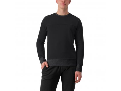 Castelli Logo Sweatshirt, Black  Mikina na štýl svetra s manžetovými rukávmi
