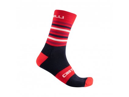 Castelli Gregge 15, Red/ Savile blue  Zimné, merino cyklistické ponožky