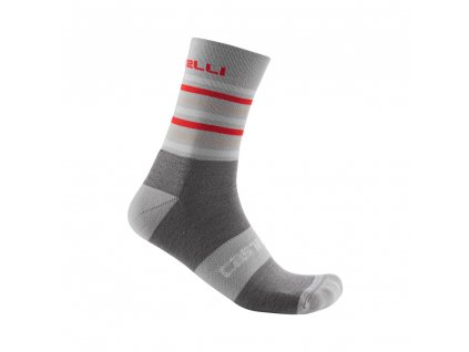 Castelli Gregge 15, Travertine gray/ Nickel gray  Zimné, merino cyklistické ponožky