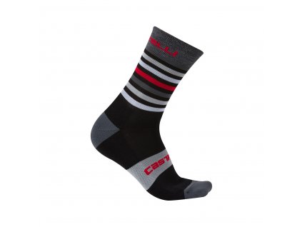 Castelli Gregge 15, Black/ Red  Zimné, merino cyklistické ponožky