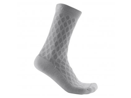 Castelli Sfida W 13, Silver gray/ White  Dámske zimné cyklistické ponožky