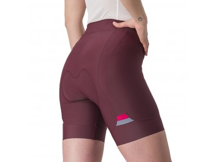 Castelli Prima short, Bordeaux  Dámske cyklo kraťasy bez trakov