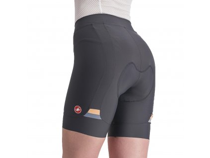 Castelli Prima short, Dark grey/ Light orange  Dámske cyklo kraťasy bez trakov