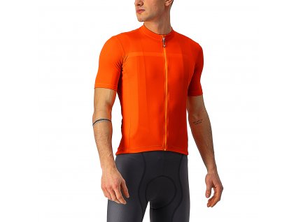 Castelli Classifica SS Jersey, Orange  Pánsky pohodlnejší dres v trendovom,  jednofarebnom dizajne