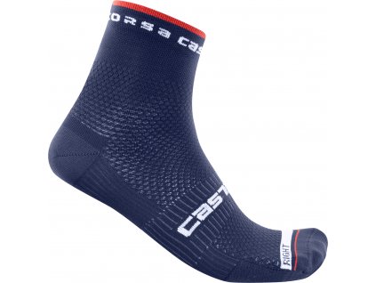 Castelli Rosso Corsa Pro 9, Belgian blue  Výkonné, stredne vysoké, letné ponožky