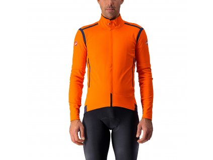 Castelli Perfetto RoS Convertible, Orange  Ľahká cyklo bunda s odnímateľným rukávom